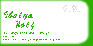 ibolya wolf business card